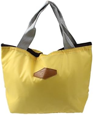 Clearance picnic lunch Bag,Internet Waterproof Portable Picnic Insulated Food Storage Box Tote Lunch Bag Lunch Box Tote Storage Bag (22*10*18cm, Yellow)