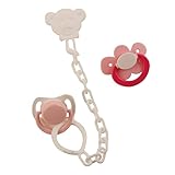 puppenschnuller bayer mit Schnullerkette und Teddyclip