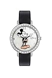 Mickey Mouse Damen Analog Quarz Uhr mit Leder Armband MK1223