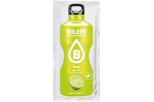 BOLERO Drinks 96 bustine da 9 grammi gusto LIME - Preparato istantaneo per Bevande con Stevia e Vitamina C e Senza Zucchero