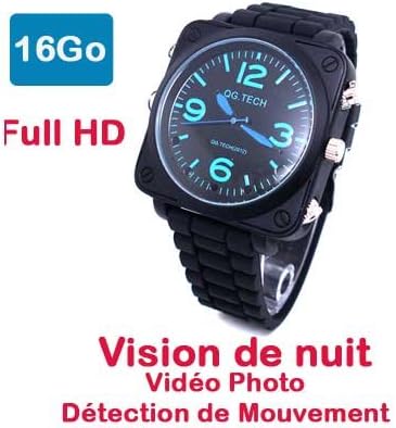 Spy Watch Hidden Camera 16 GB Full HD 1920 x 1080 Night Vision Motion Detection Space 48bm16