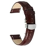 Ersatz Uhrenarmbänder 20mm Herren Damen Lederarmband Ersatz Armband Armband Dunkelbraun