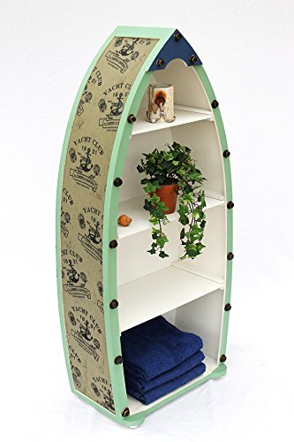 Boot Regal 15A055 Badregal 72cm bis 122cm Shabby Badschrank Badmöbel 2er Set und 3er Set (XL H-122cm) - 7