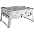 Vizora Stainless Steel Bbq Foldable And Portable Picnic Barbeque Tandoori Grill Box (Large) - Free Standing, Charcoal
