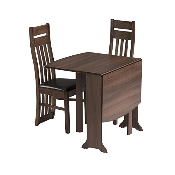 Mood Furniture HEATPROOF DEnd Gateleg Drop Leaf Table in Walnut - Folding Table for Small Spaces - Tufftop Heat Resistant Surface - Dining or Kitchen - 22x79X76Hcm Closed 117x79X76Hcm Open - Seats 6 - Image 5