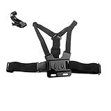 Evary Chest Mount Harness with J Hook Mount for GoPro Hero 3+ 4+5 Adjustable Chest Strap, Cameras Suitable for Mountain Biking/Skiing/Snowboarding and Other Outdoor Sports