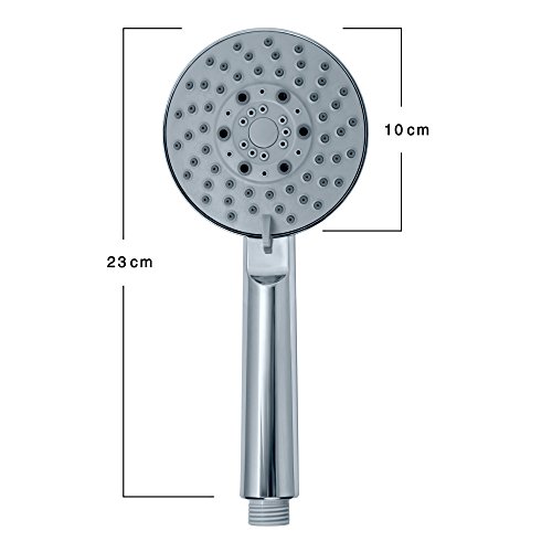 Hochwertiger Duschkopf | Handbrause im eleganten runden Design | Brausekopf mit 3 Strahleinstellungen | Verchromte Duschkopfbrause - 3