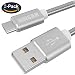 Produktbild HOISAN 2 Stück Micro USB Kabel | 1M Handy Daten- & Ladekabel Metall | Schnellladekabel für Android Smartphones - Samsung Galaxy / HTC / Huawei / Sony / Nexus / Nokia / Kindle und mehr - Silber