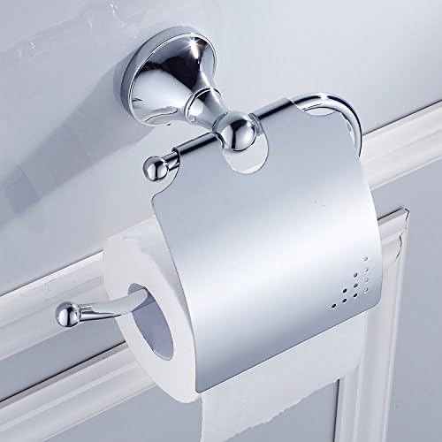 ZQ@QXMinimalist chrome wall paper towel rack Toilet Paper