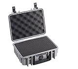 Koffer aus schlagfestem Polypropylen (PP), super stabil und stapelbar, staubdicht, wasserdicht, nutzbare Innenmaße des Leerkoffers: 250 x 175 x 95 (70/25) mm