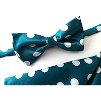 Türkis-grüne Fliege und Einstecktuch