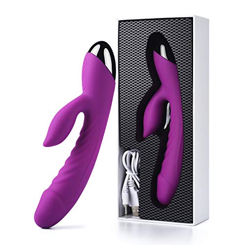 Preisvergleich Produktbild Wasserdichter Zauberstab-Massagegerät, kabellos, elektrisch, Handmassagegerät mit Silikonkopf, 10 Vibe-Modus, 5 Geschwindigkeitseinstellungen, Stromkabel, USB-aufladbar, kabellos für Damen und Herren