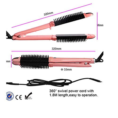 2-In-1 Styler Hair Curling Iron Brush Dual Voltage Hair Curler Hair Straightener - Anti-Scald Professional Hair Curling Tool And Hair Straightener For Hair reviews 2-In-1 Styler Hair Curling Iron Brush Dual Voltage Hair Curler Hair Straightener - Anti-Scald Professional Hair Curling Tool And Hair Straightener For Hair