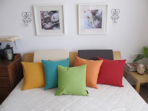 Paso Kissenhülle ca. 40 x 40 cm im Vintage Look in interessanter Farbauswahl geschmeidig & soft Farbe (003 Grau) 2er Set - 3