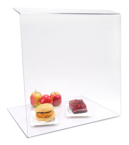 A+H Kunststoffe Spuckschutz Hustenschutz Typ 2 für die Gastronomie aus PETG – Verkaufstheke und Kuchen-Vitrine Glas Klar – Länge 100cm / Stärke 4mm - 2