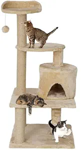 Callas RioAndMe Ultimate Thick Cat Tree with Toy and Scratching Post (Biege| 4711)