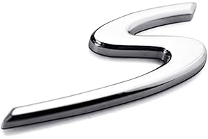 SHSBSCAR Logo S Della Porta Del Bagagliaio Per Porsche Cayenne Panamera 2009-2022, Baule Posteriore Con Stemma Del Portellone Posteriore Per Porsche 911 970 971 9YA (Argento-S)