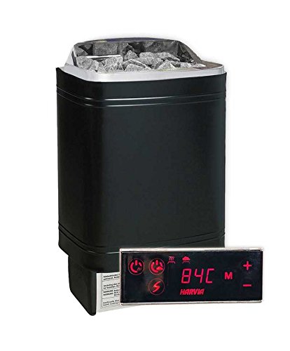 Preisvergleich Produktbild Harvia Saunaofen 9 KW schwarz inkl. Xafir Saunasteuerung