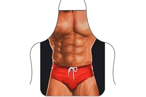 Ding Yongliang Grembiule barbecue uomo, Grembiule sexy da cucina, grembiule da cucina, grembiule da barbecue, party, Muscle Nerd, 3D