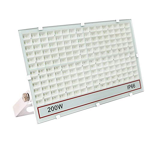 Preisvergleich Produktbild AUFUN Led Strahler 200W Warmweiß Spotbeleuchtung Fluter Strahler Scheinwerfer Ultraslim LED Baustrahler Flutlicht IP66 wasserdicht Wandstrahler außen und innen für Garten Werkstätte Fabrike usw.