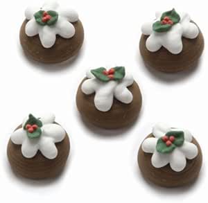 Christmas Pudding Edible Cake Decorations: Amazon.co.uk: Baby