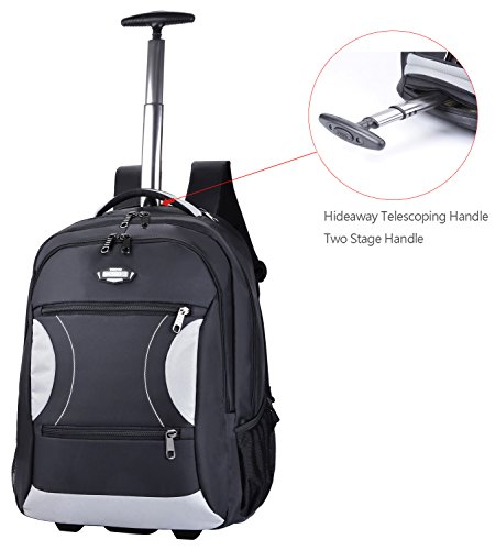Trolley Rucksack  Coofit Schulranzen Trolley Nylon Schultrolley Business Trolley Laptop Rucks  cke mit Rollen