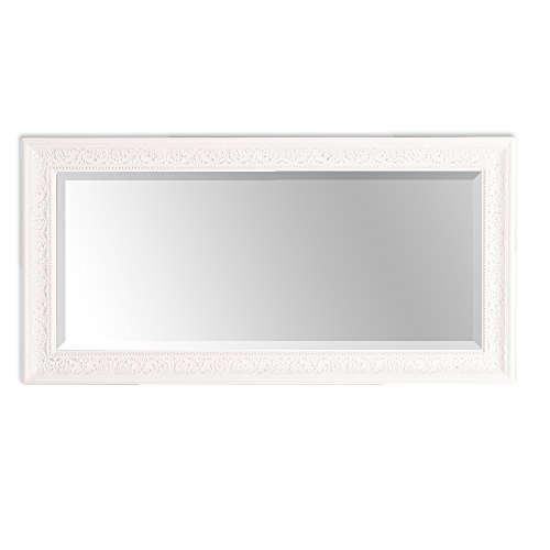 Pompöser barock Spiegel FIORA 100x50cm weiß-silber - 3