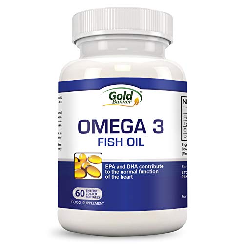 Omega 3 a base di olio di pesce - Grande efficacia - Capsule morbide di EPA e DHA - Prodotto concentrato, 1 compressa contiene 1000 mg di acidi grassi Omega 3 - Prodotte negli Stati Uniti presso uno stabilimento certificato GMP - Inodore - Rivestite con enterica