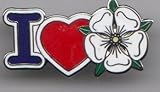 27 x 13 mm aprox, ' I Love Yorkshire County F.C, de la bandera de diseño de selección de fútbol