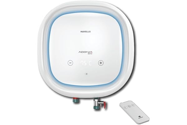Havells Adonia Wave 25 L Storage Water Heater(Geyser) India's First Geyser with Intelligent Voice Control without Internet or Wi-Fi 5 Star Temp. Sensing LED Indicator Anti Rust Tank Digital display