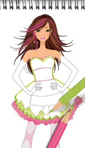 Imagen 6 de Four Trading B.V. Style me up 1461 - Cuaderno de diseño de moda, modelo trajes de noche [importado de Alemania]