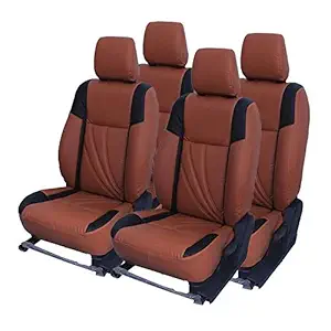 AutoFurnish PL-208 Petal Compatible with Maruti Alto Old Custom-fit Leatherette 3D Car Seat Covers (Tan)
