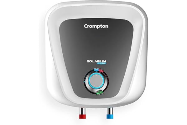 Crompton Solarium Care 15-L 5 Star Storage Water Heater (Geyser) with Rust Proof Plastic Body (White),Free Installation, Free Pipe.