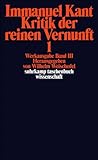 Werkausgabe in 12 Bänden: III/IV: Kritik der reinen Vernunft (suhrkamp taschenbuch wissenschaft) by 