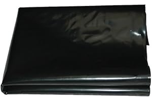 QVS Shop 2M X 9M Extra Thick Black Heavy Duty Polythene Sheeting 250Mu / 1000G