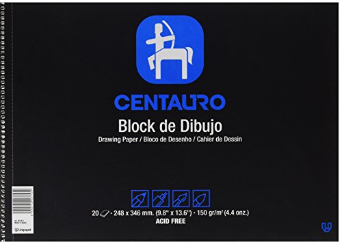 Unipapel Centauro 82061Bloc de dibujo, formato folio prolongado, liso, 20 hojas