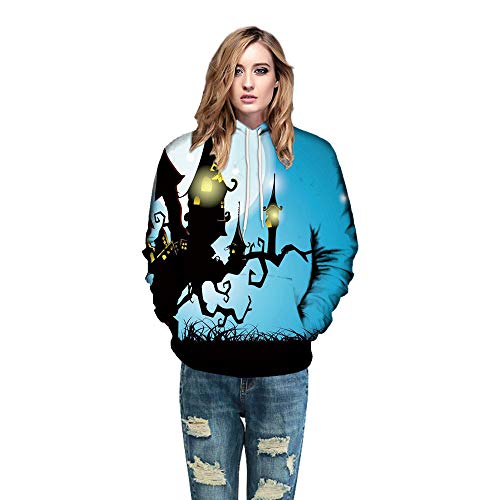Preisvergleich Produktbild Elecenty Kürbis Gedruckt Hoodies,Halloween Kapuzenpullis Frauen Reizvolle Lose Pullover Mit Kapuze Kapuzenshirt Hoody Oberteile Sweatshirts Kapuzenpullover Blusenshirt