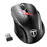 【5 DPI-SCHALTER】Es Braucht keinen Treiber, Plug und Play. 5 DPI-Schalter (800, 1200, 1600, 2000, 2400), um die Geschwindigkeit der Maus zu ändern.