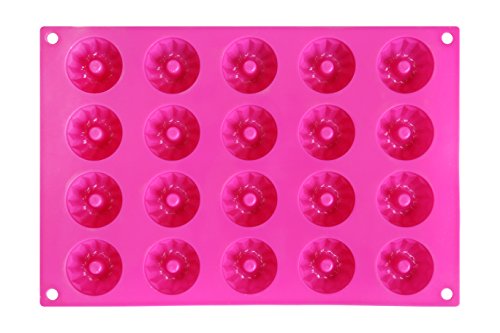 Fanaticism 20er silikon Gugelhupf backform, rosa, Gugelhupfform, 30*20*2.3cm - 2