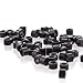 Approx. 400pcs Hair Extensions Micro Ring Link Tubes Beads--Black