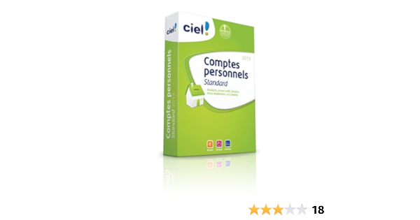 Ciel Comptes Personnels Standard 2013 Amazon Fr Logiciels