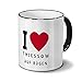 Produktbild Städtetasse Thiessow - auf Rügen - Design I Love Thiessow - auf Rügen, Stadt-Tasse, City-Mug, Kaffeetasse - Becher Schwarz