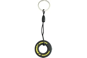 AUTOZOCO Llavero Neumático Fórmula 1 Metálico, F1, Automovilismo, Rueda de Carreras, Goma