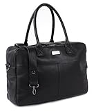 Tasche im coolen Leder-Look mit kann nicht nur als Wickeltasche, sondern auch als modische Handtasche genutzt werden.