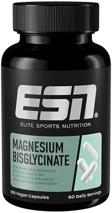 ESN Magnesium Caps, 120 capsule, 194 mg di magnesio per dose giornaliera - Capsule di bisglicinato di magnesio, elevata biodisponibilità - Prodotto in Germania