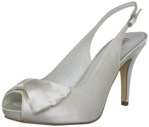 Menbur Wedding Kaila - Sandalias Mujer, Color Marfil, Talla 38