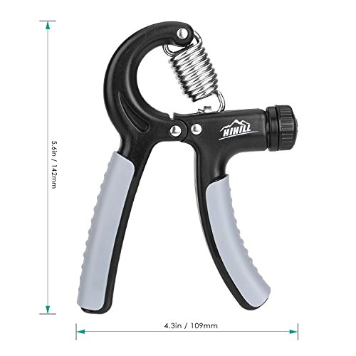 HiHiLL Handtrainer Fitness Fingertrainer Fingerhantel einstellbar 20-88Lbs (10-40kg) Griff-Verstärker für die Entwicklung der Hand- und Unterarmmuskulatur - 3