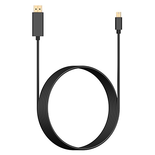 Mini DP auf HDMI Kabel, Rankie 4.5m Vergoldet MiniDP DisplayPort (Thunderbolt™ Port Kompatibel) to HDMI Kabel HDTV Cable (Schwarz) – R1101D - 2