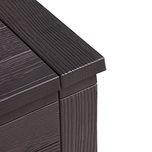 Vanage Aufbewahrunsgboxen Auflagen / Kissen / Aufbewahrungsbox WOODY, circa 120 x 45 x 60 cm, anthrazit-braun - 5