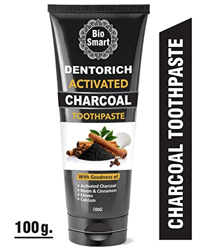 Bio Smart Activated Charcoal Toothpaste for Natural Teeth Whitening - 100 g RS.220 (37.00% Off) - Amazon